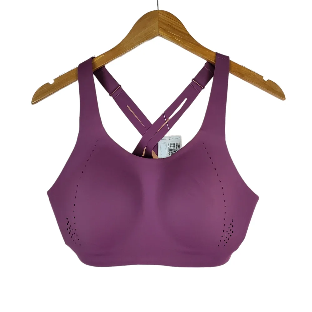 SOLD Lululemon Air Support Bra Womens Size 38C Vintage Plum High Impact Running - Picture 3 of 11